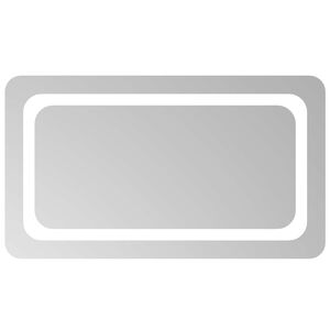 vidaXL LED kopalni&scaron;ko ogledalo Transparentno 70 x 40 cm kaljeno steklo