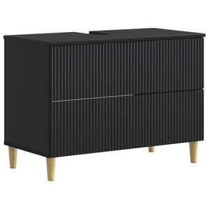 vidaXL Kopalni&scaron;ka omara za umivalnik ARNHEM Črna 82 x 41 x 59 cm