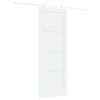 vidaXL Drsna vrata 78 x 211 cm Inženirski les Bela
