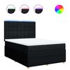 vidaXL Box spring posteljni z vzmetnico črn 140x190 cm blago