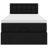 vidaXL Otomanski posteljni okvir z vzmetnico črn 80x200 cm um. usnje