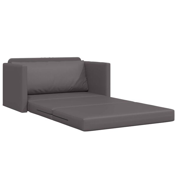 vidaXL Sofa postelja 110cm Siva Umetno usnje