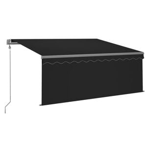 vidaXL Avtomatska tenda LED + senzor 3x2,5 m antracitna