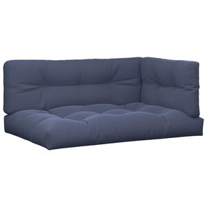 vidaXL Blazine za palete 3 kosi mornarsko modro blago