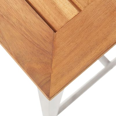 vidaXL Barska miza 120x60x105 cm akacijev les in nerjaveče jeklo