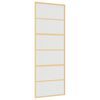 vidaXL Drsna vrata zlata 76x205 cm mat ESG steklo in aluminij