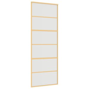 vidaXL Drsna vrata zlata 76x205 cm mat ESG steklo in aluminij