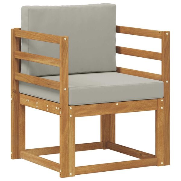 vidaXL Zunanji kavč Masivno akacijevo les in poliester