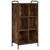 vidaXL Knjigovni omar 57 x 33 x 111 cm Inženirski les Dimljen hrast