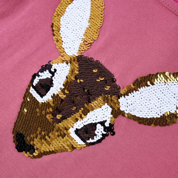 Otroška majica z dolgimi rokavi malina 104