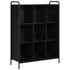 vidaXL Knjigovni omar 57 x 33 x 111 cm Inženirski les Črni hrast
