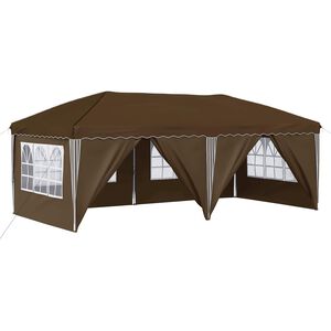 vidaXL Zložljivi &scaron;otor za zabave 575 x 288 x 245 cm Taupe