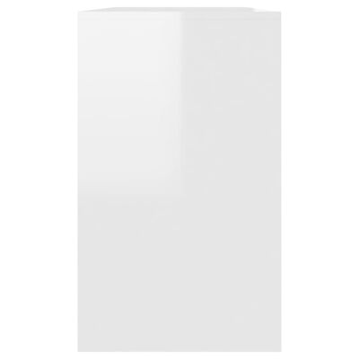 vidaXL Komoda visok sijaj bela 120x41x75 cm iverna plošča