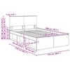 vidaXL Konstrukcija postelje Rjav hrast 120 x 200 cm Konstruiran les