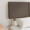 vidaXL Posteljni okvir z oblazinjenim vzglavjem Taupe 120 x 200 cm