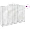 vidaXL Obokane gabion ko&scaron;are 11 kosa 300x50x200/220cm pocinkano železo