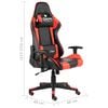 vidaXL Vrtljiv gaming stol rdeč PVC