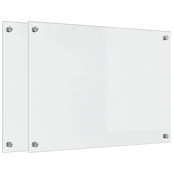 vidaXL Zaščita za kuhinjo Transparentno 70 x 50 cm kaljeno steklo