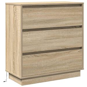 vidaXL Nočna omarica Sonoma hrast 71 x 34,5 x 75 cm Inženirski les