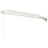 vidaXL Zložljiva tenda krem 4,5x3 m blago in aluminij