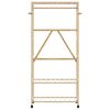 vidaXL Stojalo za oblačila s policami in kolesi 90x40x179,5 cm Bambus