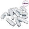 vidaXL Polica Peg 12 pcs srebrna 7 x 16 mm elezo