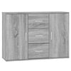 vidaXL Komoda siva sonoma 91x29,5x65 cm inženirski les