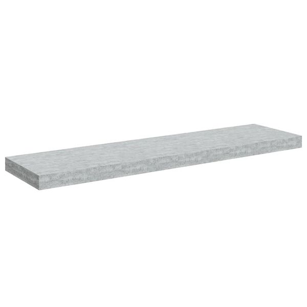 vidaXL Stenska polica betonsko siva 90x23,5x3,8 cm MDF
