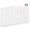 vidaXL Obokane gabion ko&scaron;are 7 kosa 400x50x200/220 cm pocinkano železo
