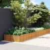 vidaXL Vrtna visoka greda 770x100x36 cm corten jeklo