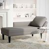 vidaXL Chaise Lounge z blazino Svetlo siva Corduroy tkanina
