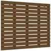 vidaXL Stensko posteljno vzglavje medeno rjavo 126x3x91,5 cm borovina