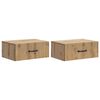 vidaXL Stenski nočni omarici 2 pcs Artisan hrast 49 x 34,5 x 20 cm