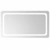 vidaXL LED kopalni&scaron;ko ogledalo Transparentno 90 x 50 cm kaljeno steklo