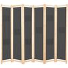 vidaXL Paravan 6-delni 240x170x4 cm sivo blago
