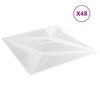 vidaXL Stenski paneli 48 kosov beli 50x50 cm XPS 12 m&sup2; zvezda