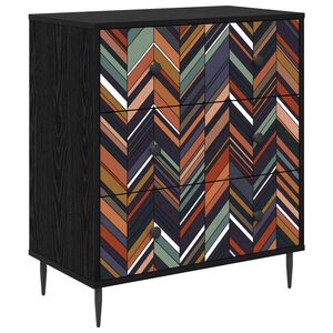 vidaXL Predalni &scaron;afka OMMEN Geometrijski vzorec 66 x 36,5 x 76 cm