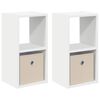 vidaXL Nočna omarica 2 kos Bela 25,5 x 22 x 49,5 cm Inženirski les