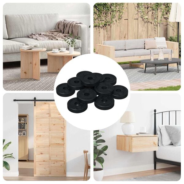 vidaXL primerna za ploske podložke 36000 pcs Črna &empty;15 x 3 mm