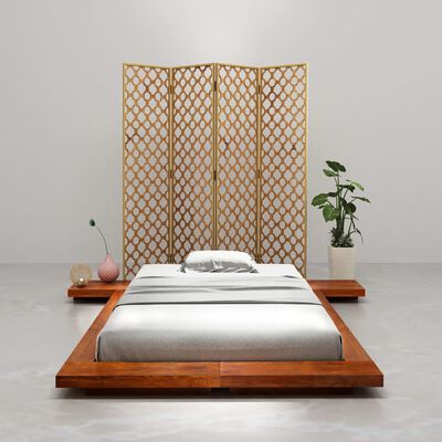 vidaXL Posteljni okvir japonski futon trden akacijev les 100x200 cm