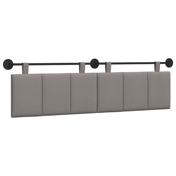 vidaXL Visoki naslon za glavo Črtasto Taupe 170 x 55 x 5 cm blago