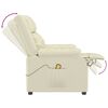 vidaXL Masažni stol krem umetno usnje