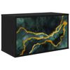 vidaXL Stenska TV omarica WIJHE 69 x 33 x 40 cm Črni hrast