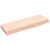 vidaXL Stenska polica 60x20x4 cm neobdelana trdna hrastovina