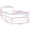 vidaXL Box spring postelja z vzmetnico temno modra 90x220 cm žamet