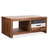 vidaXL Klubska mizica iz trdnega akacijevega lesa 90x50x37,5 cm