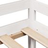 vidaXL Dnevna postelja s predali bela 90x200 cm trdna borovina