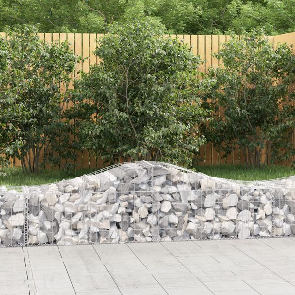vidaXL Obokane gabion ko&scaron;are 20 kosov 200x50x40/60 cm pocinkano železo