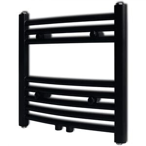 Kopalni&scaron;ki radiator z ukrivljenimi cevmi 480x480 mm črn