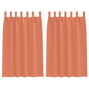 vidaXL Zavese za zatemnitev z obroči 2 kos Terakota 175 x 140 cm